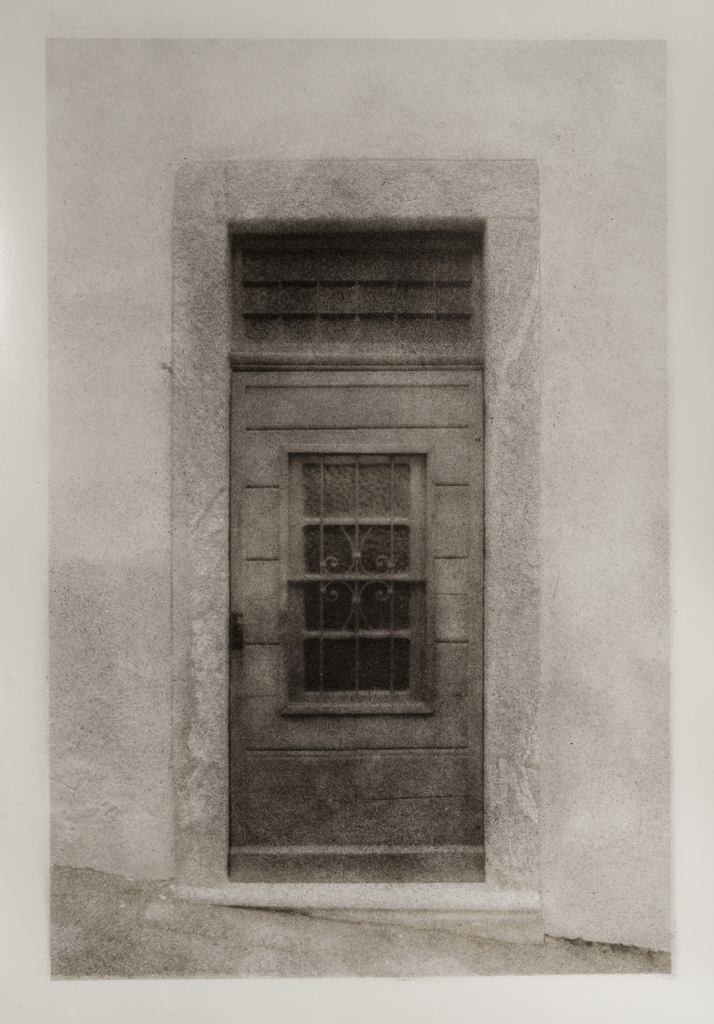 “Italian Doorway, Version 2” © David Aimone. Approx. 6” x 9" handcrafted bromoil print on Fomabrom Variant 123. Signed single edition print offered by GALLERY5X7 at $325.