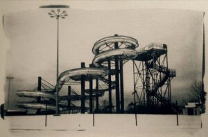 “Dreamland Is Waiting For Summer 1" © Anna Melnikova. Approx. 10x14" (25x35cm) handcrafted alternative process photograph (original toned cyanotype print from a digital negative). GALLERY5X7 offers this original, signed print.