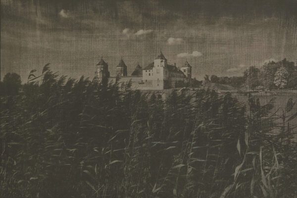 "Mir Castle, Belarus" © Victor Senkov. “View to the Mir Castle Complex, a UNESCO World Heritage site in Belarus.” Approx. 7.7x11" (19.5x28.5cm) handcrafted alternative process photograph (cyanotype, toned). GALLERY5X7 offers this signed, numbered and stamped original artist print.