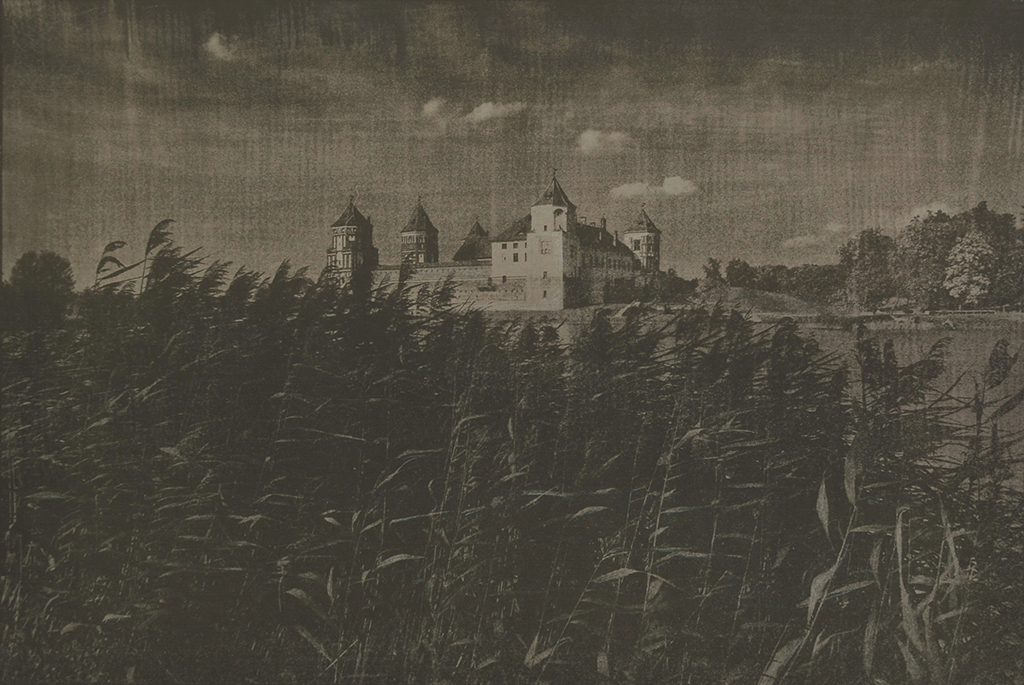 "Mir Castle, Belarus" © Victor Senkov. “View to the Mir Castle Complex, a UNESCO World Heritage site in Belarus.” Approx. 7.7x11" (19.5x28.5cm) handcrafted alternative process photograph (cyanotype, toned). GALLERY5X7 offers this signed, numbered and stamped original artist print at $250.