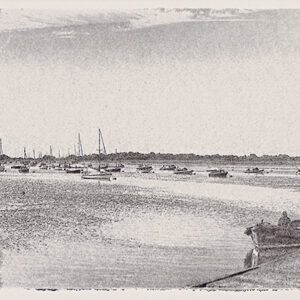 "Bosham Harbour At Low Tide" © Alan Glover. Approx 13.5x5” handcrafted gum bichromate print from a single negative using watercolour pigments on Hahnemuhle Platinum Rag paper. GALLERY5X7 offers this original print, signed on the mount (mount size 17.5x9”).