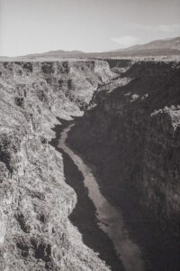 “Taos Gorge New Mexico" © Tom Wise. Taos Gorge near Taos New Mexico. Approx. 6x9" (15.2x22.9cm) handcrafted alternative process photograph (palladium and gold-toned kallitype). GALLERY5X7 offers this signed, original print.