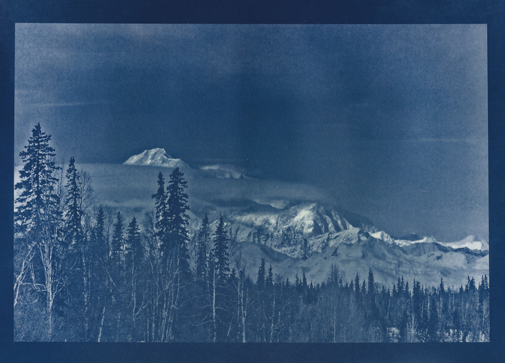 "Alaska" © Annemarie Borg-Antara. Approx. 8x10" (20x25cm) handcrafted alternative process photograph (cyanotype, double-coated Mike Ware process) on Hahnemühle Platinum rag. Original, signed and editioned print offered by GALLERY5X7.