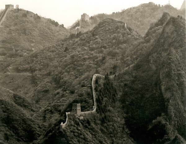 "Great Wall Of China At Sunrise, China" © Mohan Bhasker. Great Wall of China engulfed by the early morning fog. Approx. 6x9" (15x23cm) or 12x18" (31x46cm) handcrafted alternative process photograph (platinum/palladium) on Revere Platinum. Signed, original editioned (1/10) print offered by GALLERY5X7.