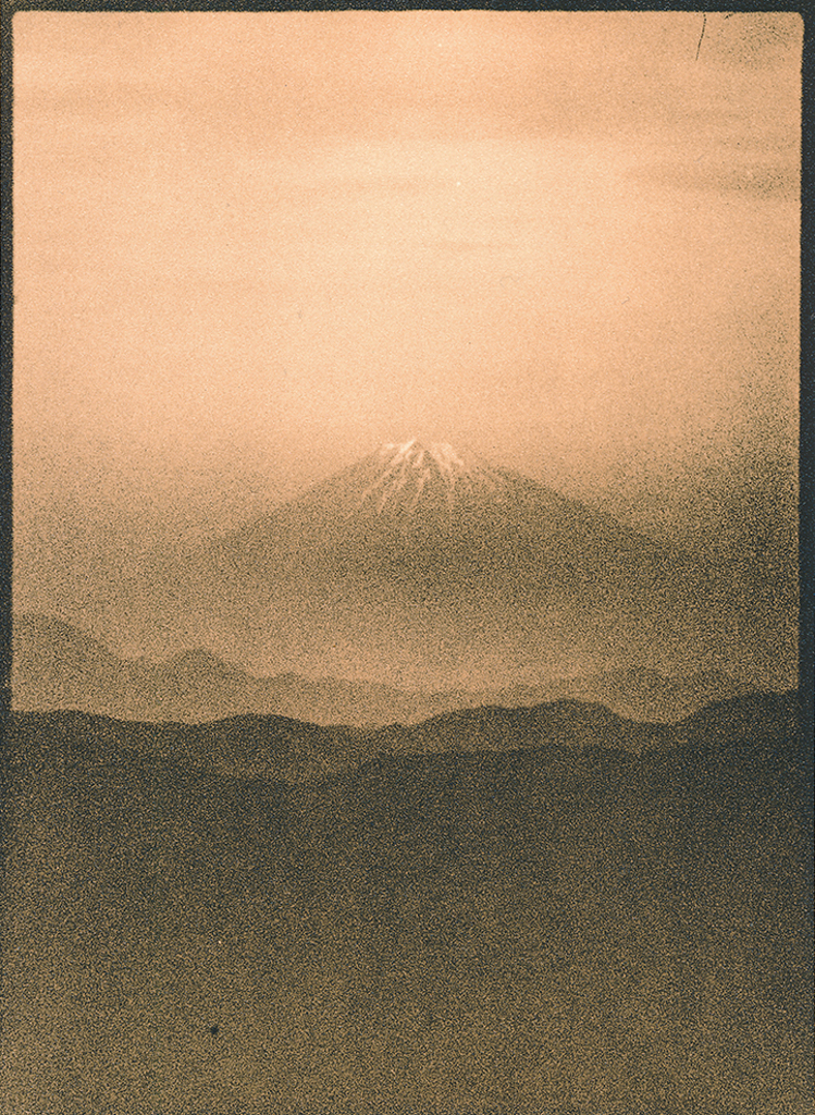 "Fujisan" © Marek Majewski. Approx. 5x7" (13x18cm) handcrafted alternative process photograph (silver gelatin lith print) on Foma paper. Signed, original, editioned print (limited to 10) offered by GALLERY5X7.
