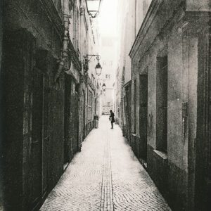 "Parisian Alley" © Marek Majewski. Approx. 5x7" (13x18cm) handcrafted alternative process photograph (silver gelatin lith print) on Slavich Unibrom paper. Signed, original, editioned print (limited to 10) offered by GALLERY5X7.